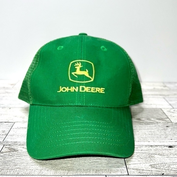 John Deere Mesh Back SnapBack Cap Green - Picture 2 of 10